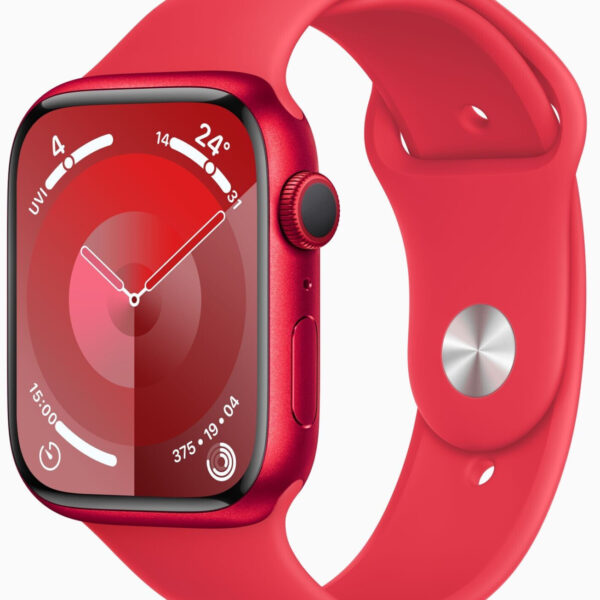 Apple Watch Series 9 GPS 45mm Aluminium PRODUCT(RED) Sportarmband PRODUCT(RED) M/L
