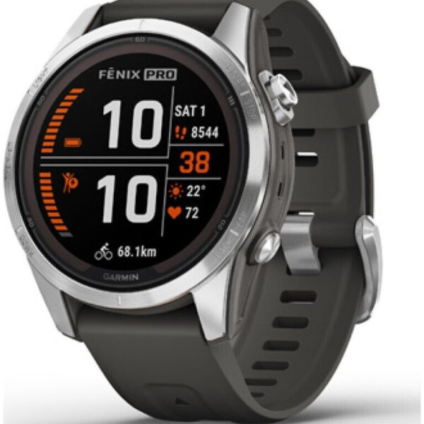 Garmin fēnix® 7S Pro Solar Graphit/Edelstahl + Armband Graphit